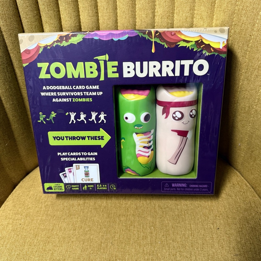 Zombie Burrito Card Game - Green and Pink